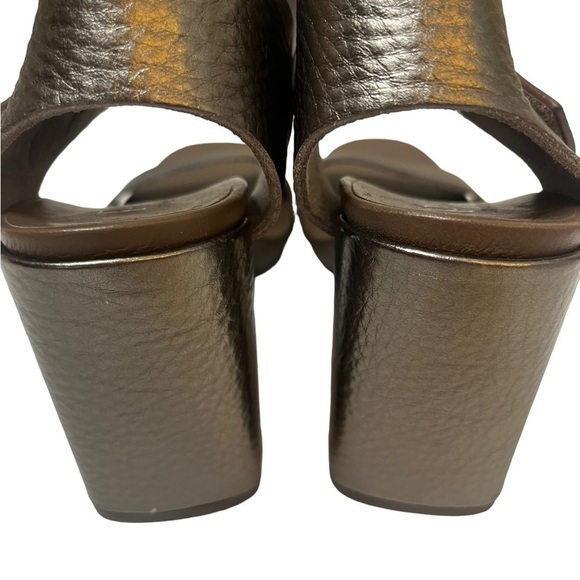 PEDRO GARCIA Nut Cervo Lame Nara Block Heel Sandal - Picture 4 of 7